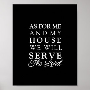 Joshua 24:15 As For Me and My House Scripture Poster
