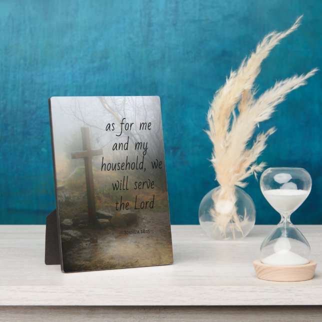 Joshua 24:15 As for me and my household Plaque (Side)