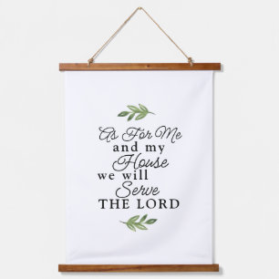 Joshua 24:15 As For Me & My House Leaf Art Hanging Tapestry