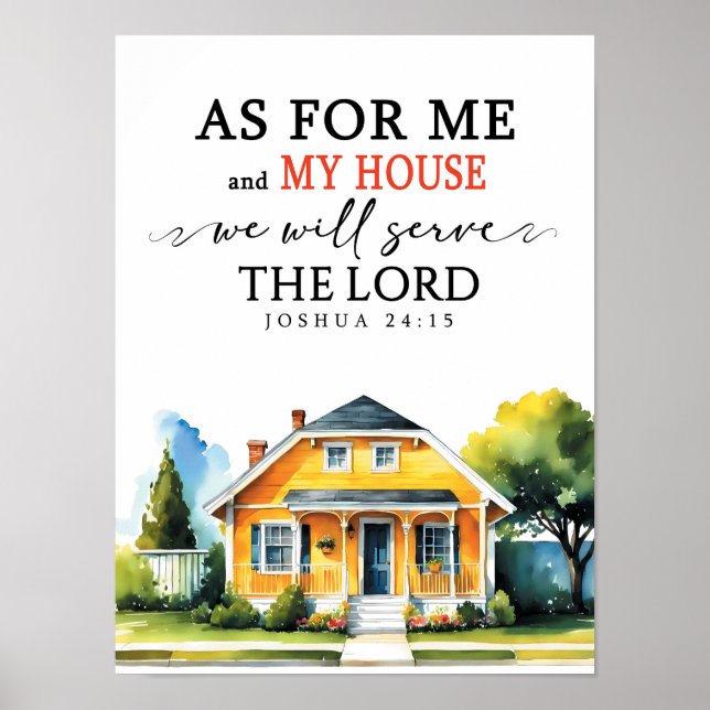joshua 24:15 As for me  Poster (Front)