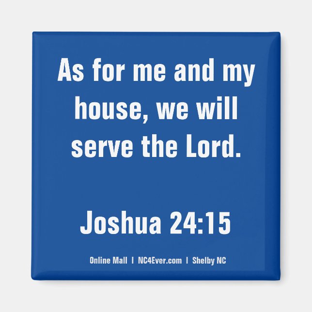 Joshua 24:15 Bible Verse aimant (Devant)