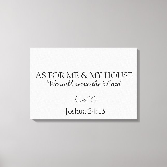 Joshua 24:15 bible verse canvas print (Front)