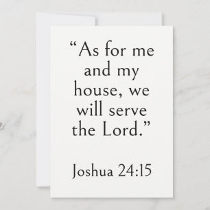 Joshua 24:15 Bible Verse, Encouraging Scripture Card