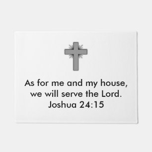 Joshua 24:15 Door Mat