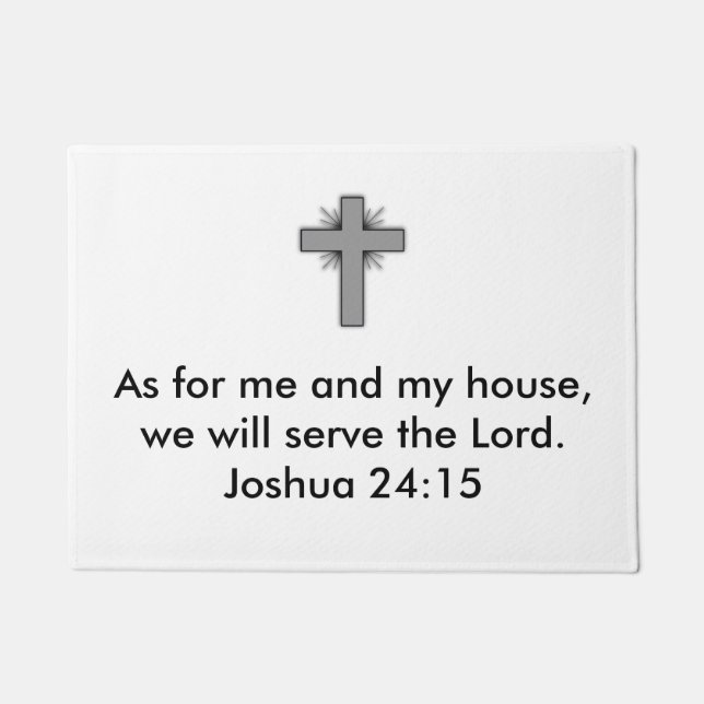 Joshua 24:15 Door Mat (Front)