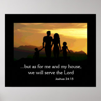 Joshua 24:15 Family Poster