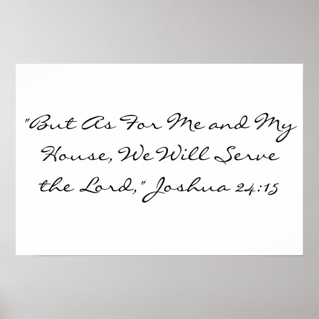 Joshua 24:15 poster (Front)