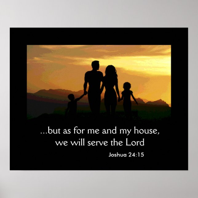 Joshua 24:15 Poster de famille (Devant)