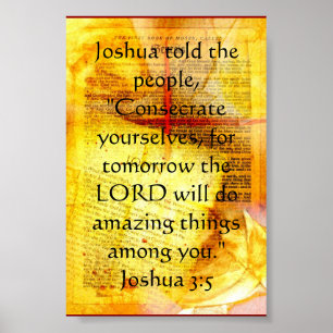 Joshua 3:5 poster