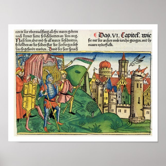 Joshua 6 4-21 The Fall of Jericho, from the 'Nurem Poster (Front)