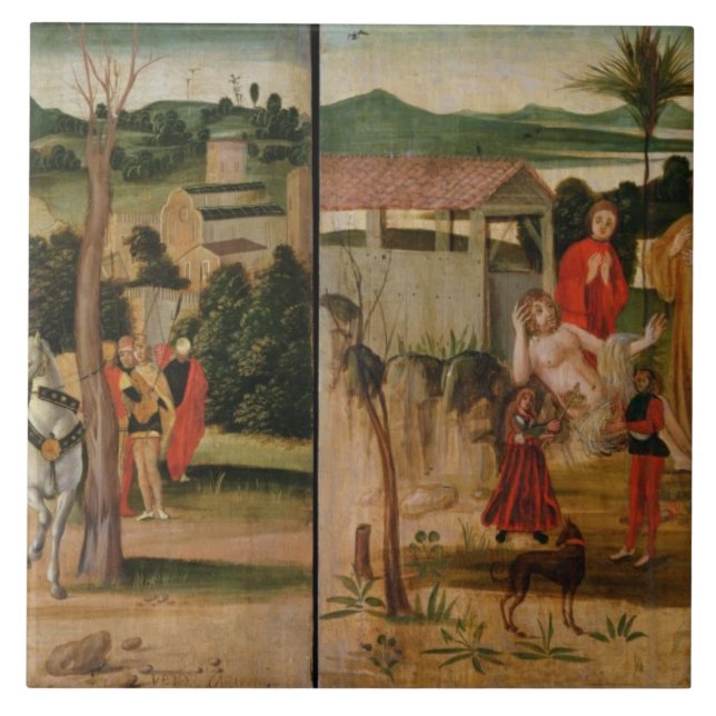 Joshua at the Walls of Jericho Tile (Front)