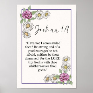Joshua Bible Verse WallArt  Poster