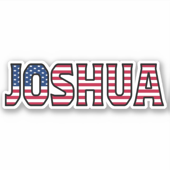 Joshua Name First Name USA Sticker Sticker Set (Front)