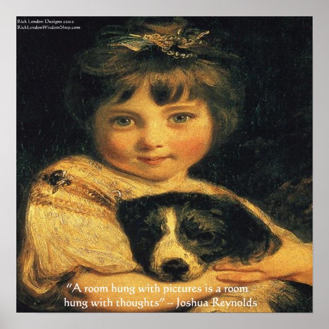 Joshua Reynolds Miss Bowles Poster Avec Citation D (Devant)