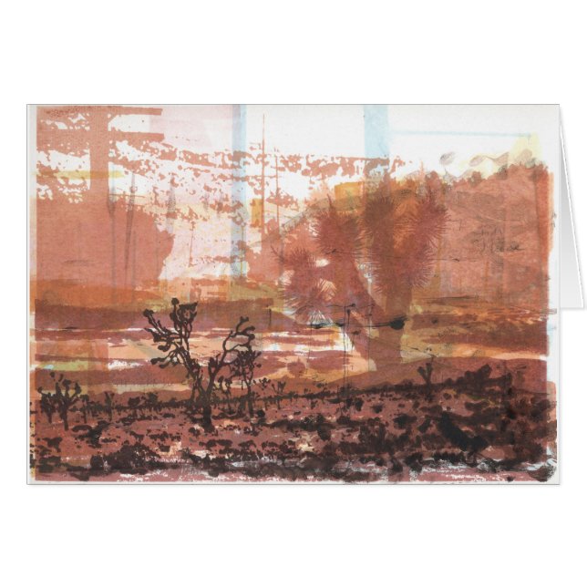 Joshua Tree Art Card Mojave Desert (Front Horizontal)