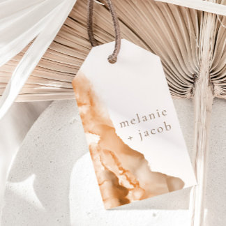 Joshua Tree Bohemian Neutral Bride + Groom Favour Gift Tags