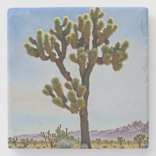 Joshua Tree Cactus Desert Art Coaster