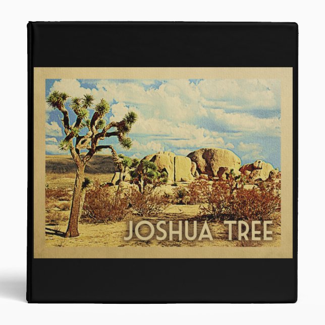 Joshua Tree California Vintage Travel Binder (Front)