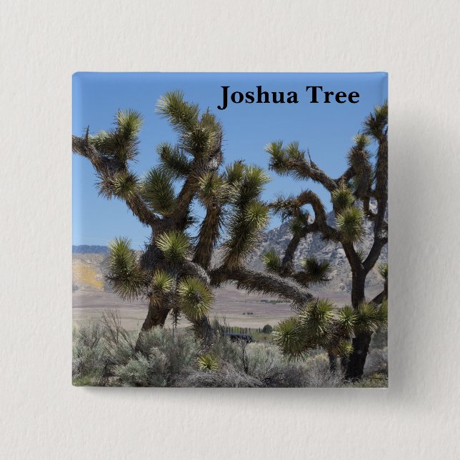 Joshua Tree in California 2 Inch Square Button (Front)