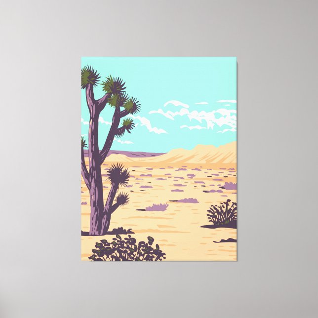 Joshua tree in Tule Springs Canvas Print (Front)