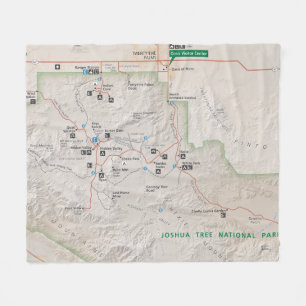 Joshua Tree map fleece blanket