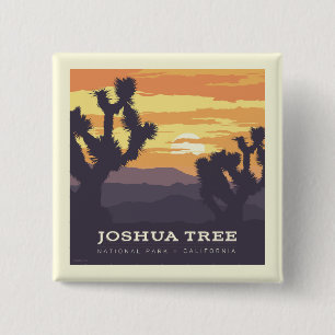 Joshua Tree National Park   California 2 Inch Square Button