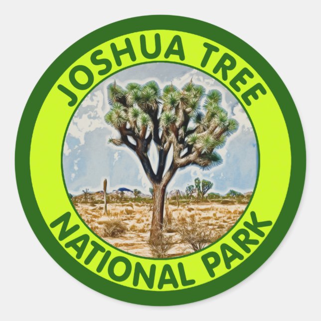 Joshua Tree National Park, California Classic Round Sticker (Front)