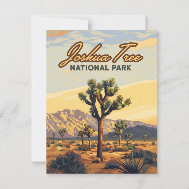 Joshua Tree National Park California Desert Card (Front)
