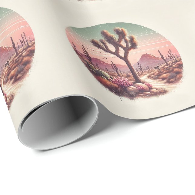 Joshua Tree National Park California Watercolor Wrapping Paper (Roll Corner)