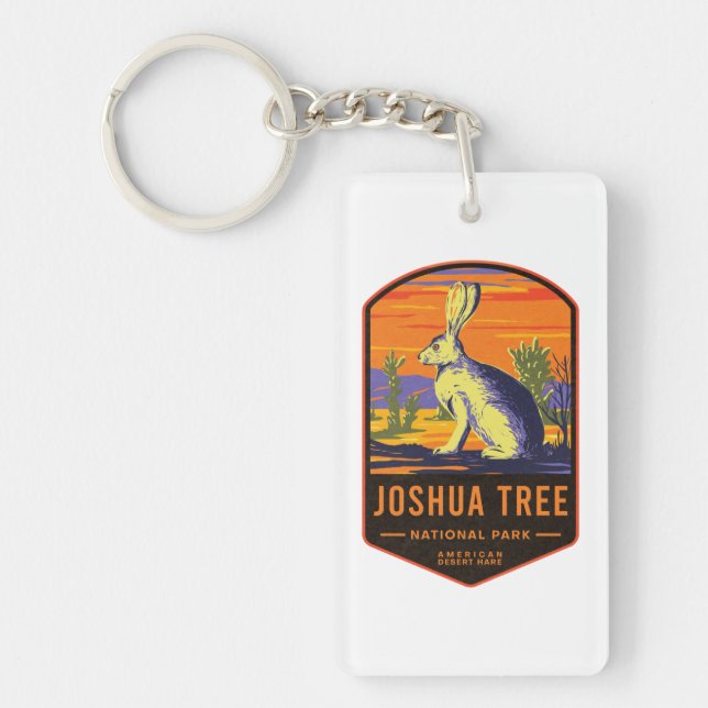 Joshua Tree National Park Hare Keychain (Front)