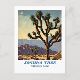 Joshua Tree National Park illustration retro Class Postcard
