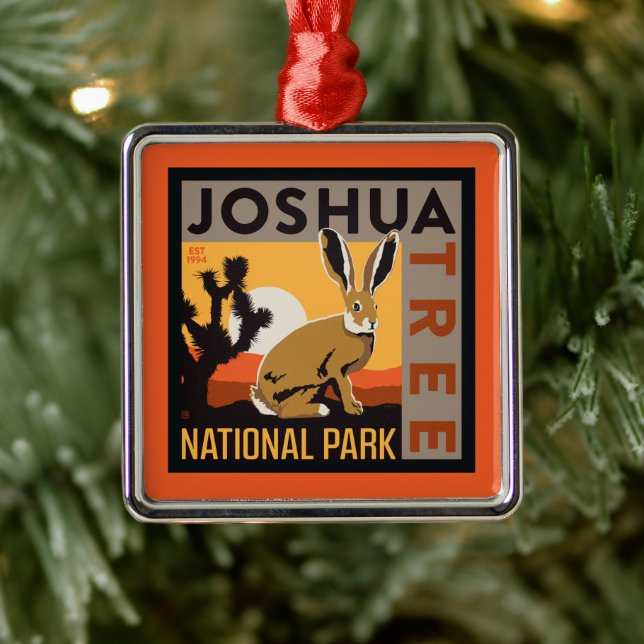 Joshua Tree National Park | Jackrabbit Metal Ornament (Tree)