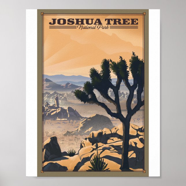 Joshua Tree National Park Litho Artwork Poster (Front)