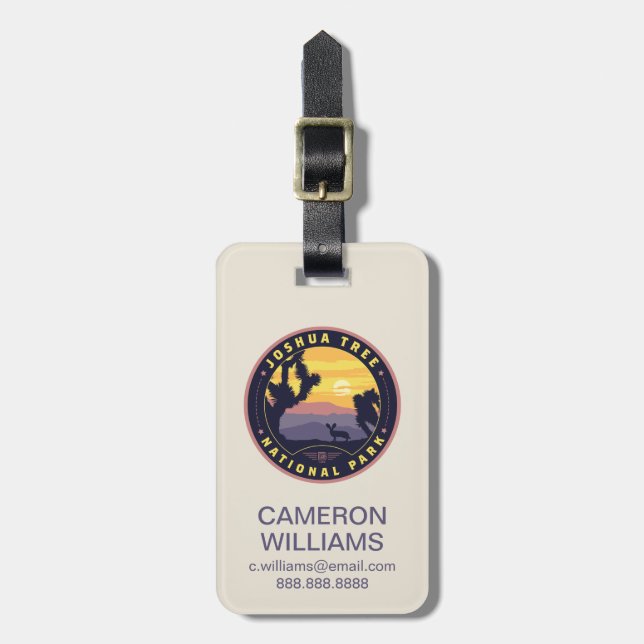 Joshua Tree National Park Luggage Tag (Front Vertical)