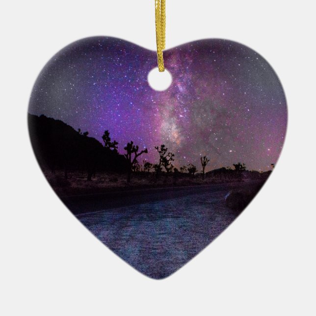 Joshua tree National Park milky way Ceramic Ornament (Front)