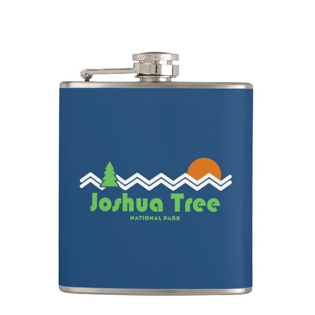 Joshua Tree National Park Retro Hip Flask (Front)