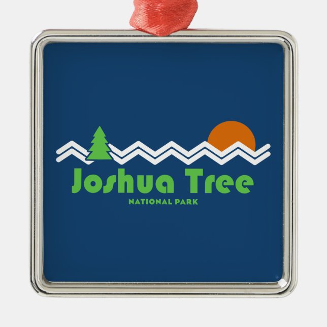 Joshua Tree National Park Retro Metal Ornament (Front)
