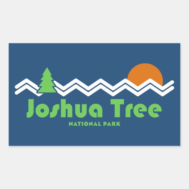 Joshua Tree National Park Retro Sticker (Front)