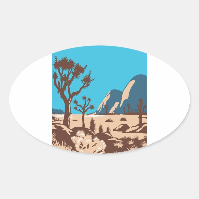 Joshua Tree National Park Riverside California Oval Sticker (Front)