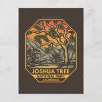 Joshua Tree National Park Sunset Retro Emblem