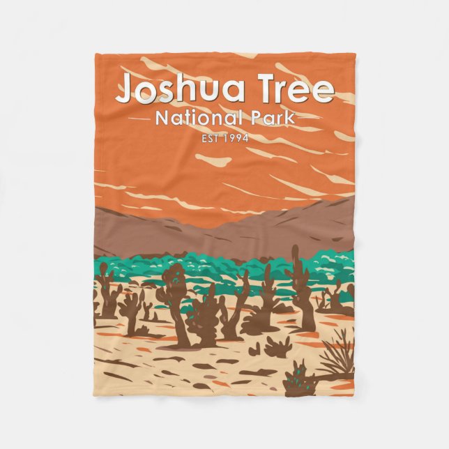Joshua Tree National Park Turkey Flats Sand Dunes  Fleece Blanket (Front)