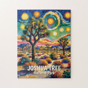 Joshua Tree National Park Van Gogh Colorful Desert Jigsaw Puzzle