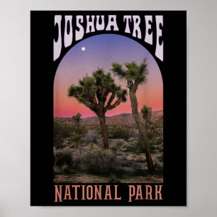 Joshua Tree National Park, Vintage California Hiki Poster