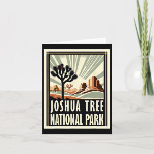 Joshua Tree National Park Vintage Hiking Camping O Card