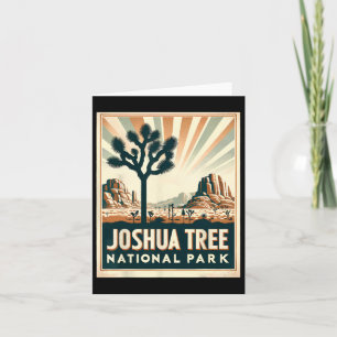 Joshua Tree National Park Vintage Hiking Camping O Card