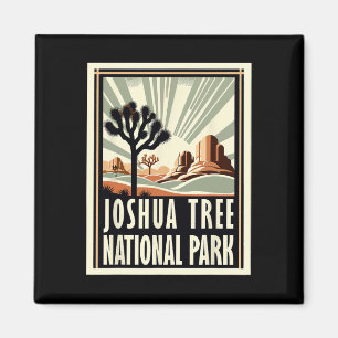 Joshua Tree National Park Vintage Hiking Camping O Magnet