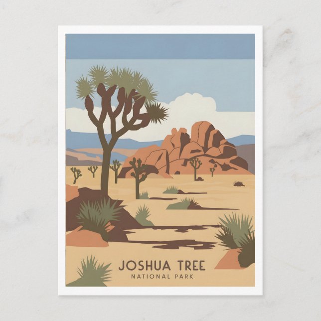 Joshua Tree National Park vintage Postcard (Front)