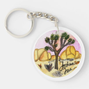 Joshua Tree National Park Watercolor Keychain