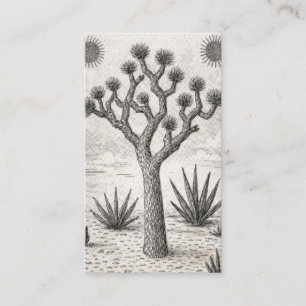 joshua tree sketch   desert sketch art enclosure card