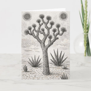 joshua tree sketch desert sketch art thank you card